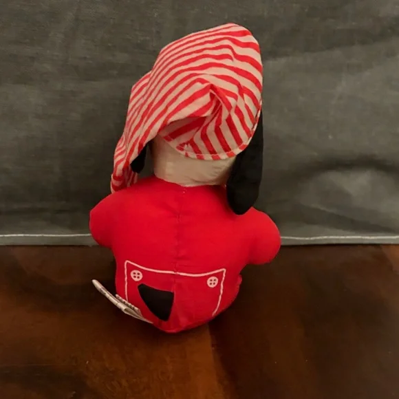 Charming Vintage Snoopy Plush in Red Pajamas - Picture 3 of 4